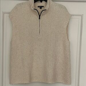 James Perse Cream Sleeveless Sweater